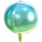 Party Deco Фолиев Балон Сфера в Синьо и Зелено, 35см (fb39-001)