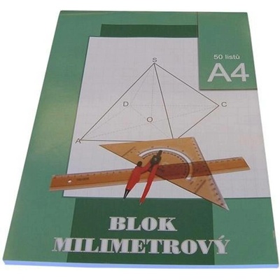 Stepa Papír milimetrový A4 50 listů blok – Zboží Dáma