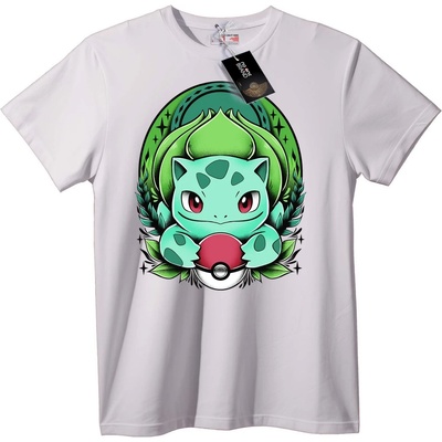 NOONEBRAND Тениска Bulbasaur Покебол - 7XL, White