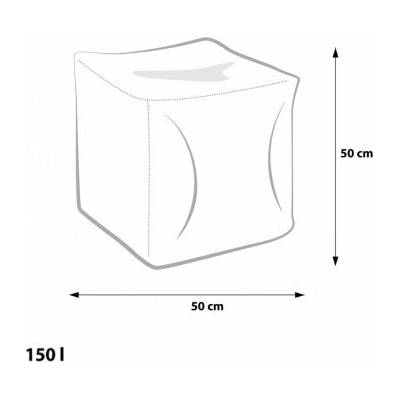 Ecopuf Taburetka - CUBE - L ekokůže Žlutá