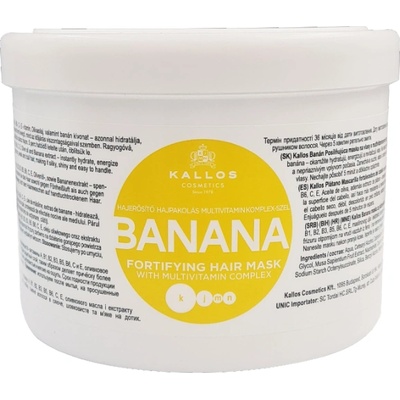 Kallos KJMN Banana Hair Mask With Multivitamin Complex 500 ml