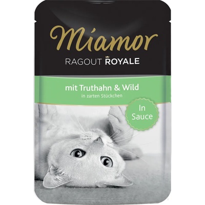 Miamor 22х100г Ragout Royale Miamor, консервирана храна за котки - пуешко и дивеч