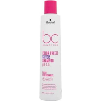 Schwarzkopf BC Bonacure Color Freeze pH 4.5 Shampoo Silver 250 ml неутрализиращ шампоан за сива и изсветлена коса за жени