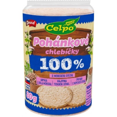 Celpo 100 % celozrnné extra jemné chlebíčky pohánka s morskou soľou 80 g