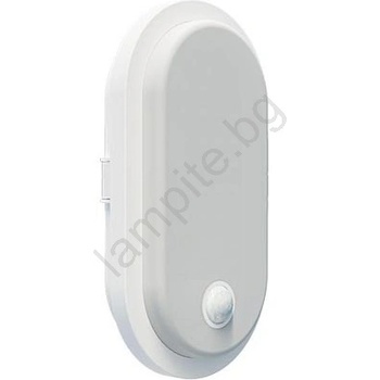 PANLUX Led външно стенно осветително тяло със сензор oval led/10w/230v ip65 бяло (px0397)