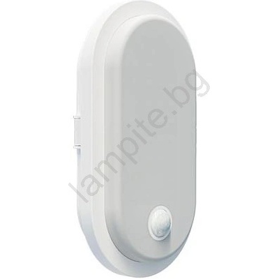 PANLUX Led външно стенно осветително тяло със сензор oval led/10w/230v ip65 бяло (px0397)
