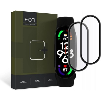 Hofi 2 броя хибридно стъкло за часовник Xiaomi Mi Smart Band 7 / 7 NFC от Hofi Hybrid Pro+ - Черно (9589046923722)