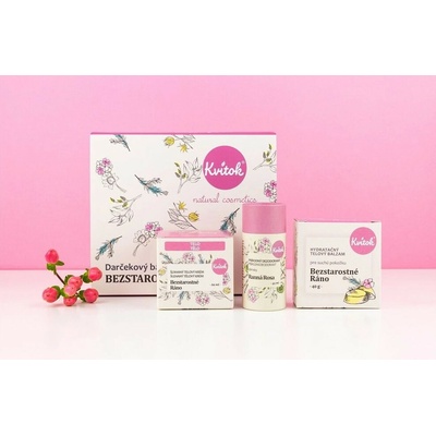 Kvitok dárkový kosmetický balíček Vánoční večer šlehaný tělový krém 60 ml + sprchový krém 100 ml + směs esenciálních olejů 10 ml