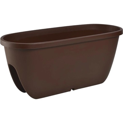 Plastkon na zábradlí Balconia 60 cm hnedý