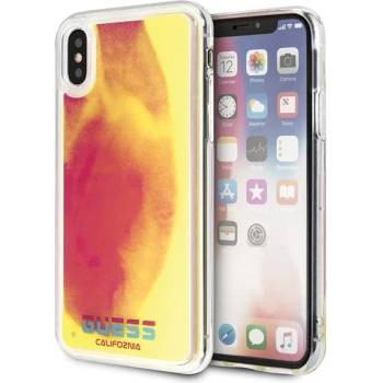 GUESS iPhone X/Xs pink hard case California Glow in the dark (GUHCPXGLCPI)