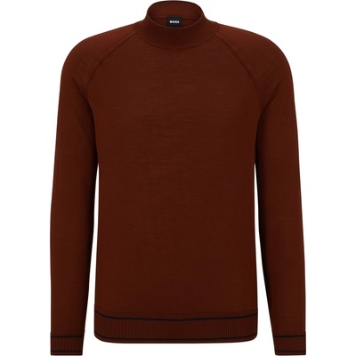 HUGO BOSS Блуза Boss Men's Favino Crew Neck Ribbed Crew Sweatshirt - Medium Brown
