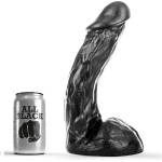  Реалистично дилдо, извито и венозно, 28см. - All Black Dildo (D-222832)