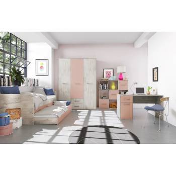 ИРИМ Модулна композиция Сити 5036 дъб пиемона / розова праскова