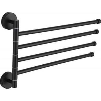 Mexen четворна въртяща закачалка за кърпа, черна - 7039244-70 (7039244-70)