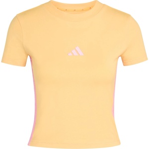 adidas Дамска тениска adidas Women's 3-Stripes SJ Baby Tee T-shirt - Semi Ice Tangerine / St Tropic Bloom (916-6782-0213)