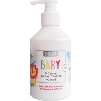 Biobaza Baby Бебешки шампоан и душ гел 2 в 1, 300 ml