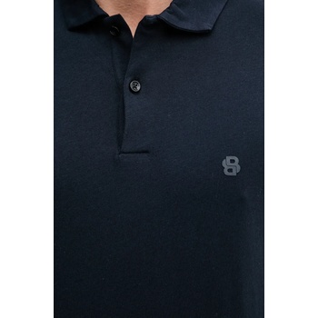 BOSS Памучна тениска с яка boss в тъмносиньо с изчистен дизайн 50539814 (50539814)