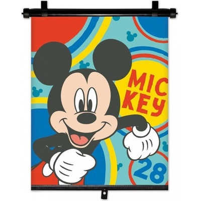 SEVEN Slnečná clona ROLETKA Mickey Happy Plast, Polyester, 1 ks 36x45 cm