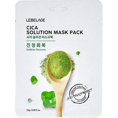 Lebelage Textilná maska s centellou Cica Solution Mask Pack 25 g 1 ks