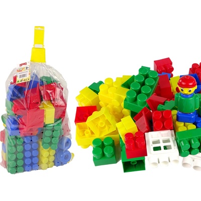 mamido Farebné Stavebné Kocky K3 Stredná 65 ks