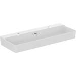 Ideal Standard Окачена мивка Ideal Standard Atelier Conca 120 см, бяла, висок гланц, с 2 отвора за смесител и преливник (T383901)