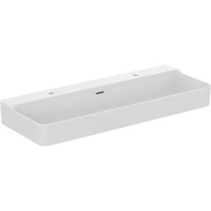 Ideal Standard Окачена мивка Ideal Standard Atelier Conca 120 см, бяла, висок гланц, с 2 отвора за смесител и преливник (T383901)