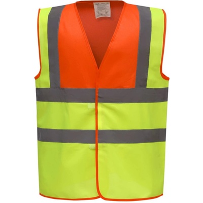 Yoko vesta HVW100 Hi Vis výstražná oranžová fluorescent žltá fluorescent