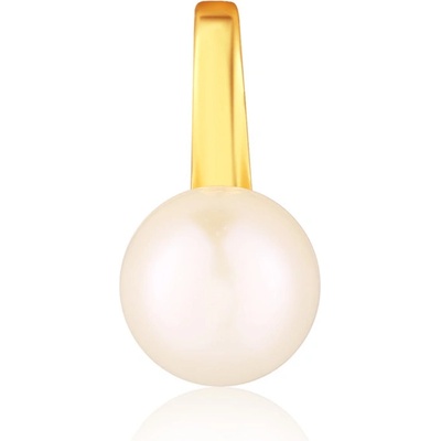 JVD Dámský stříbrný pozlacený přívěsek perla SVLP1382XD2GP09