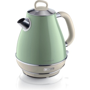 Ariete Електрическа ретро кана Ariete Vintage, 2000W, Капацитет 1.7 л, 360° безжична основа, Миещ се филтър, Автоматично изключване - ЗЕЛЕН (AR-00C286904AR0) Електрически кани