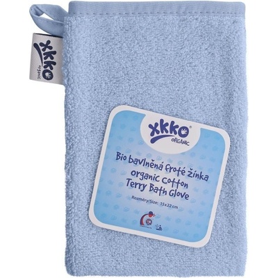 Xkko Bio bavlnené froté žinka Organic Baby blue 1 ks