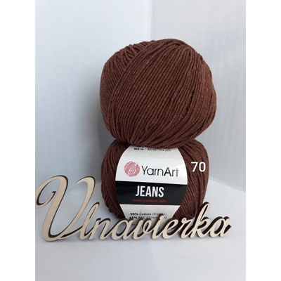 YarnArt Jeans 70 Tmavá hnedá