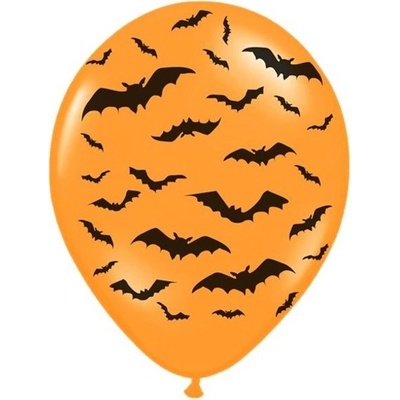 PartyDeco BALÓNKY latexové oranžové netopýr 30 cm