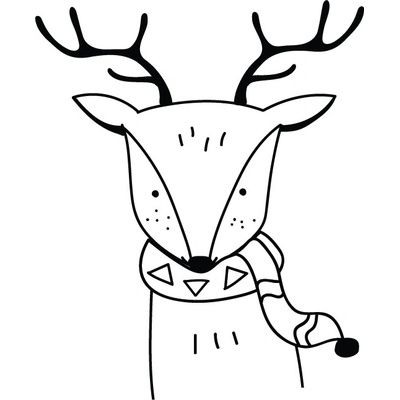 Plakát Černobílý jelen