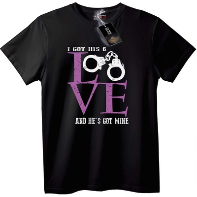 NOONEBRAND Тениска 6 Любов белезници - 2XL, Black