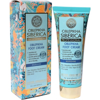 Natura Siberica rakytníkový výživný krém na nohy 75 ml