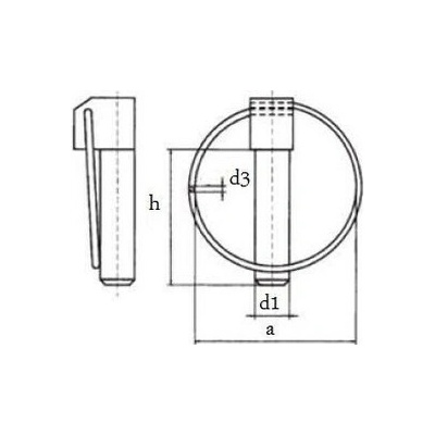 Killich zákolník 4.5x42+krúžok DIN 11023 (kolík poistný) [1 ks]