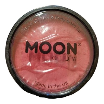 Smiffys Líčidlo na obličej a tělo Moon Glow Pro Intense Neon UV červené 36 g