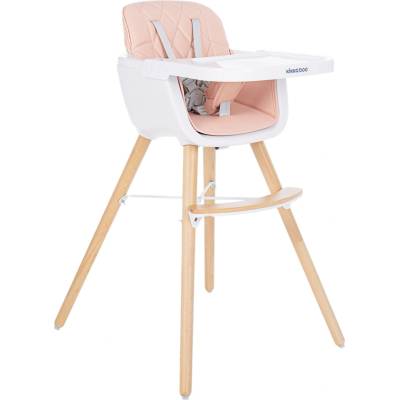 KikkaBoo Стол за хранене 2в1 Woody Pink (31004010083)