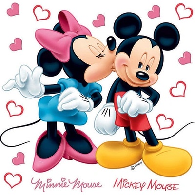 AG Design DKs 1085 samolepící dekorace Disney Mickey Mouse & Minnie 30x30 cm