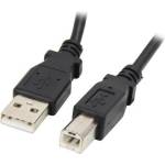  USB кабел A-B черен (KUSB2AB2b)