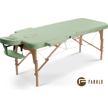 Fabulo Skladací masážny stôl uno Set bledozelená 186 x 71 cm