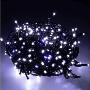  Външна светлинна линия 100 led лампи студено бяло със светкавица К17
