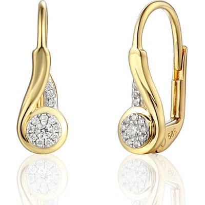 Gems, Diamantové náušnice Mathilde, kombinované zlato s brilianty, 585-38-3-1473.2ZB0.0.00.HSI.000.08