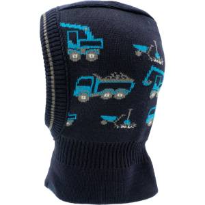 maximo Зимна шапка (beanie) Maximo Mini Boys' Slouch Beanie Construction Vehicles Balaclava - Dark Navy - размер 47-49 cm (904-5114-0111)