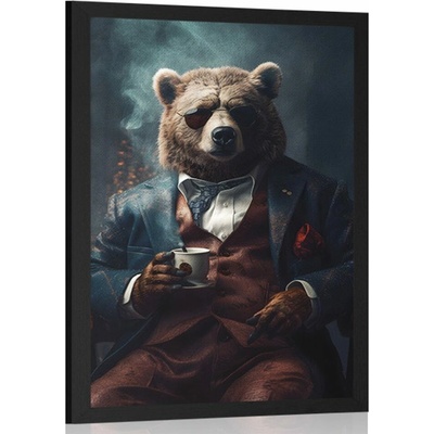 Plagát zvierací gangster medveď
