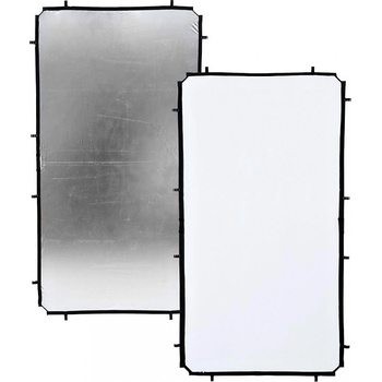 Odrazné pozadie 1,1 x 2m Lastolite Skylite Rapid Fabric Medium (biela, strieborná)