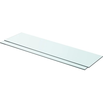Image 1 of vidaXL Рафтове, 2 бр, панели прозрачно стъкло, 80x20 см (3051574)