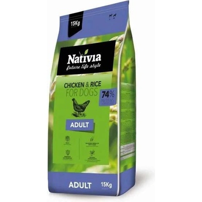 Nativia Adult Chicken & Rice 2 x 15 kg