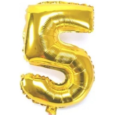 Grabo Nafukovací balónek číslo 5 zlatý 102 cm extra velký