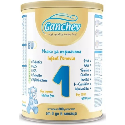 Ganchev Адаптирано мляко Ganchev - Синбиотик 1, 800 g (817)